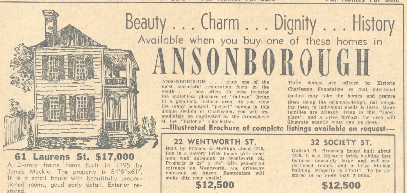Home for Sale Ad - Ansonborough